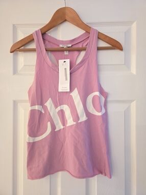 Chloé Pink Rcerback Tank Top